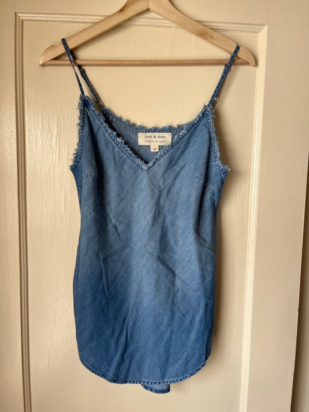 cloth & stone Light Blue Denim Spaghetti Strap Camisole NWOT